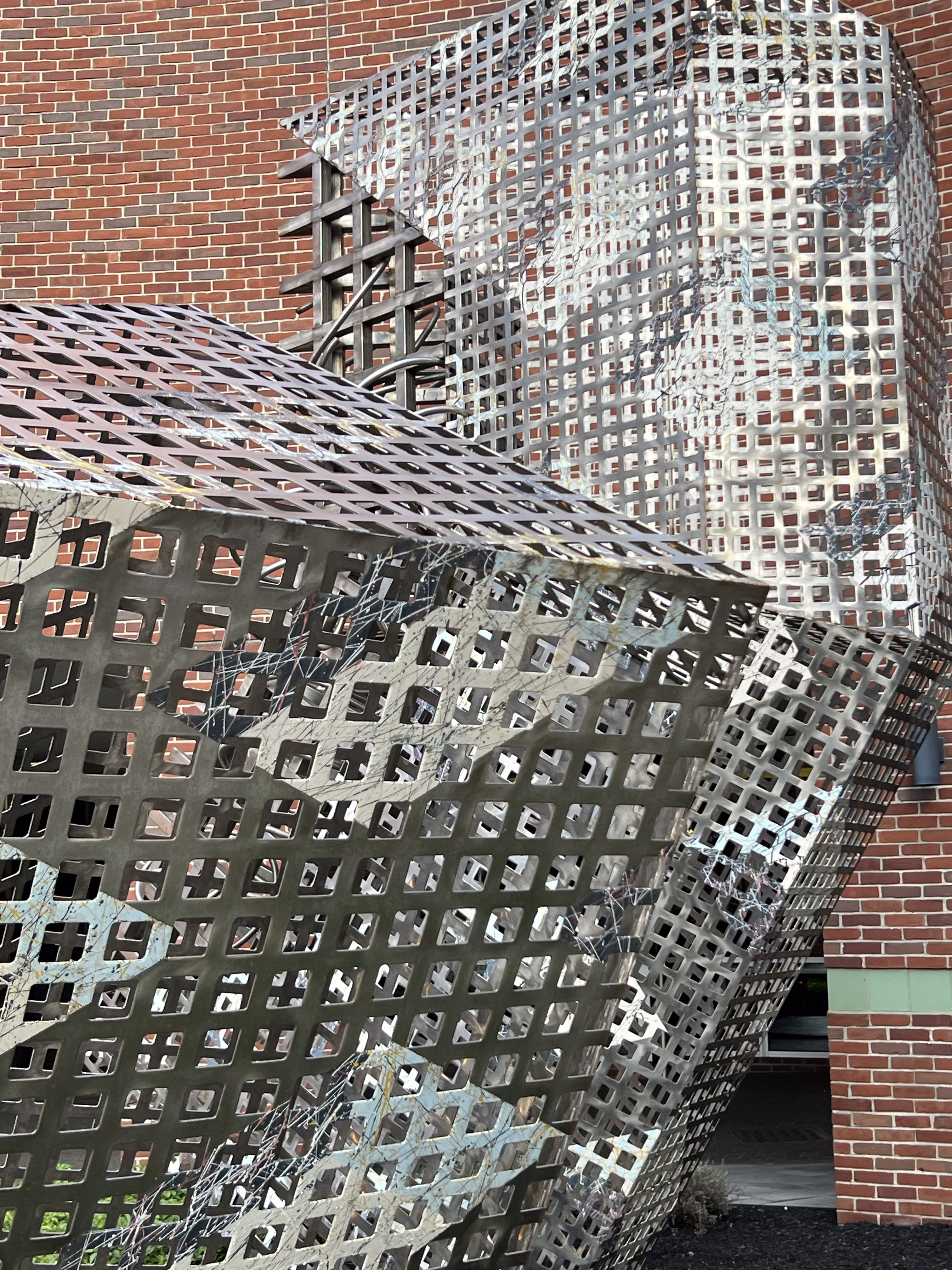 Water Steel Stone Sculpture 