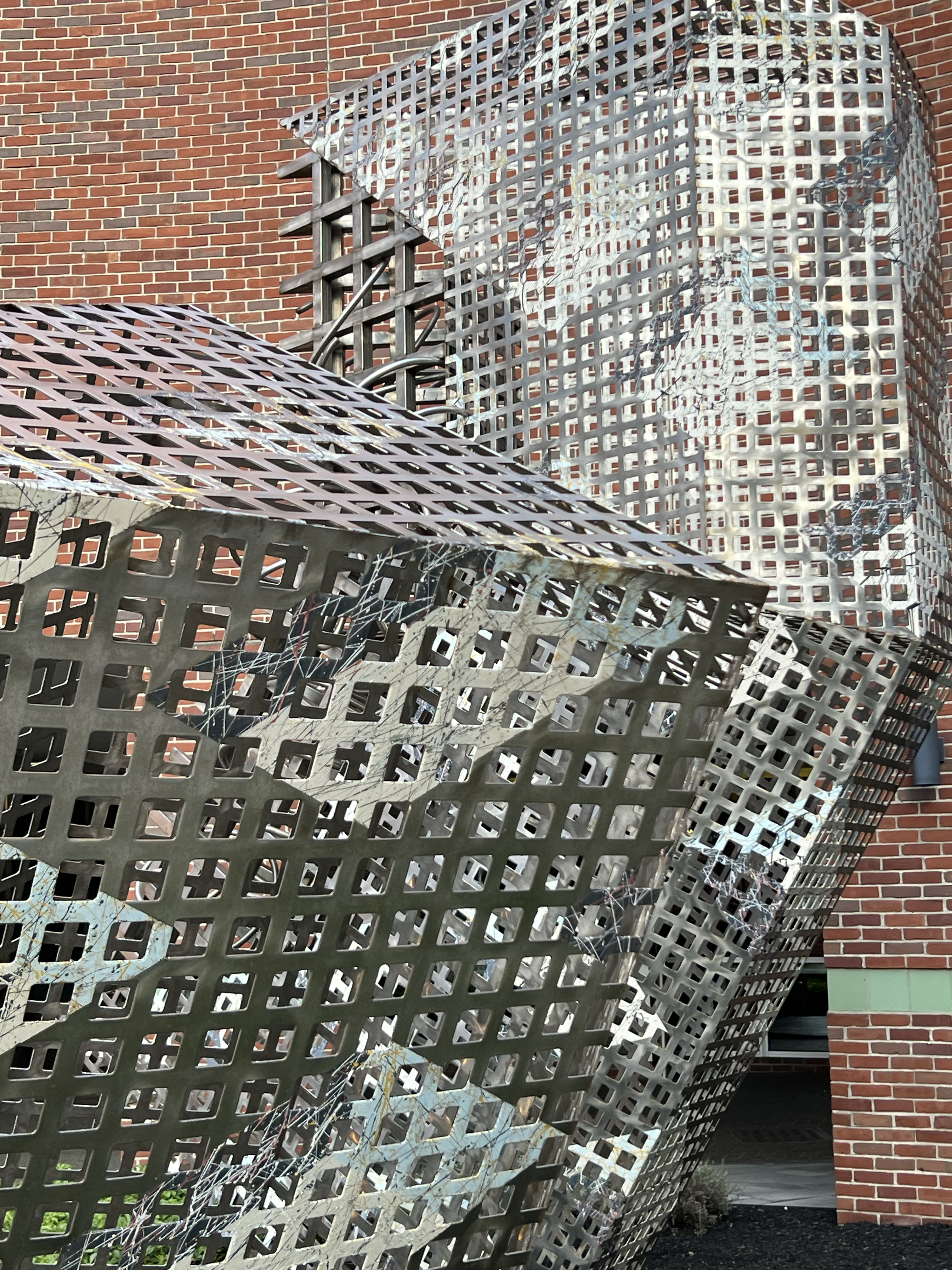 Water Steel Stone Sculpture 