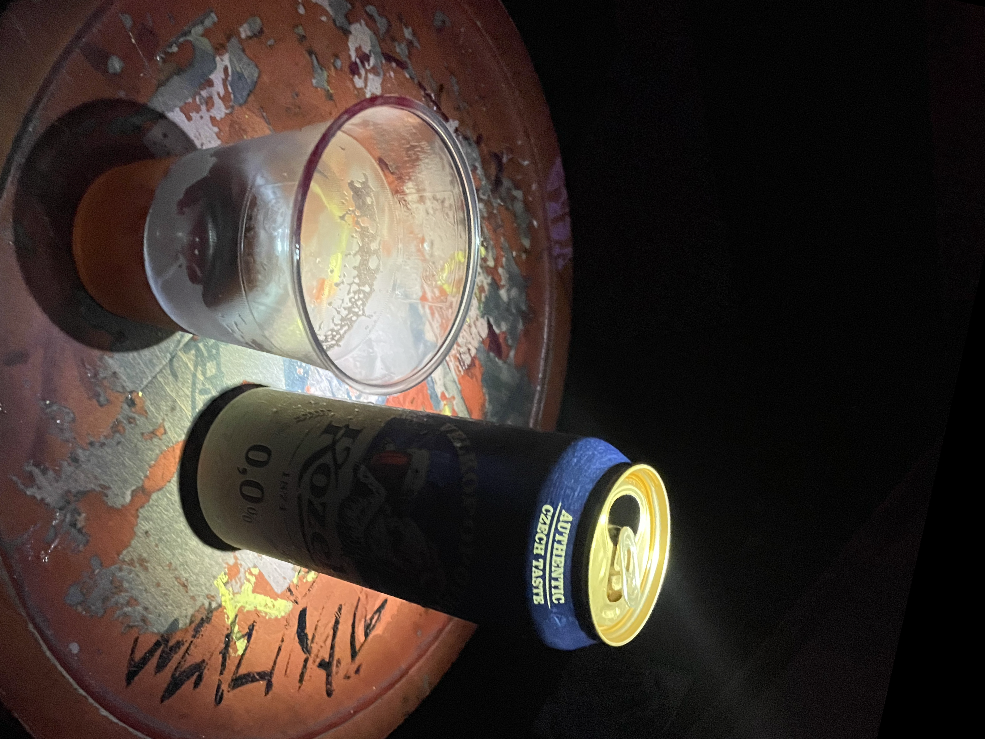 Non alcoholic beer in the space