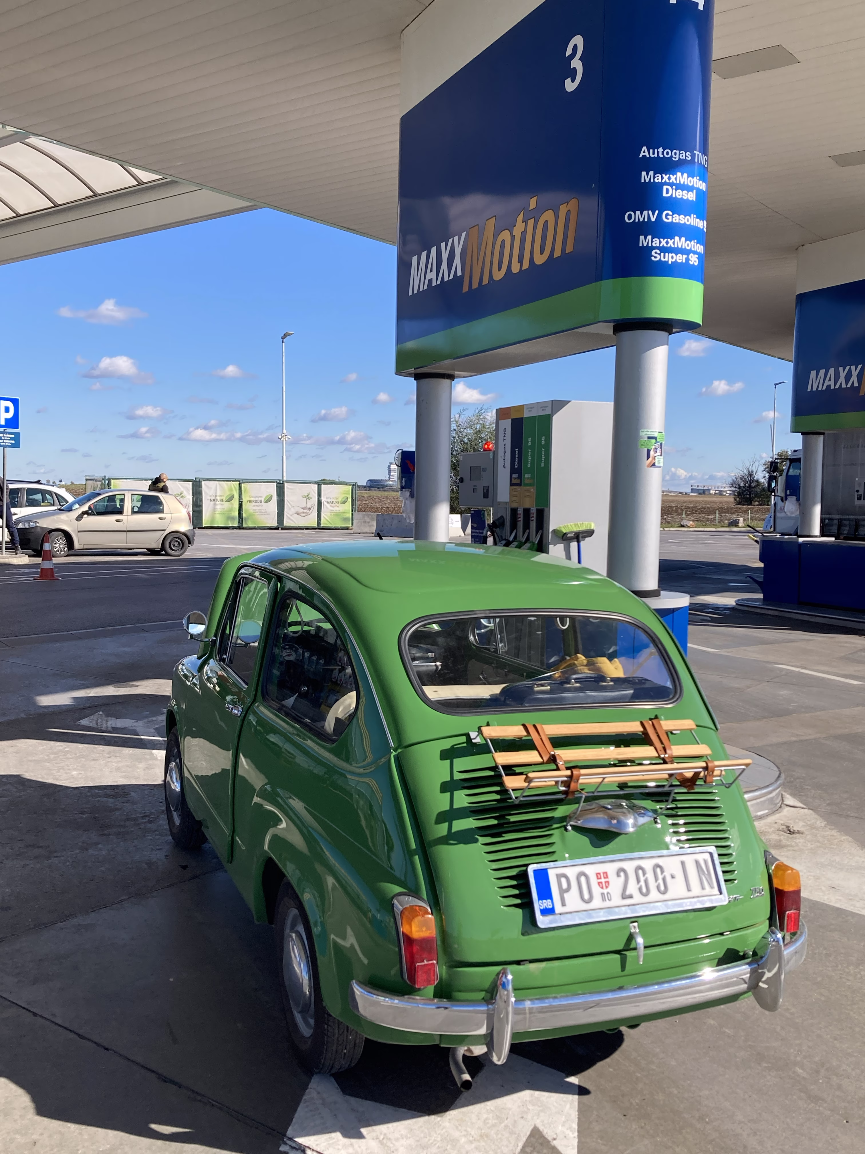 Green little car