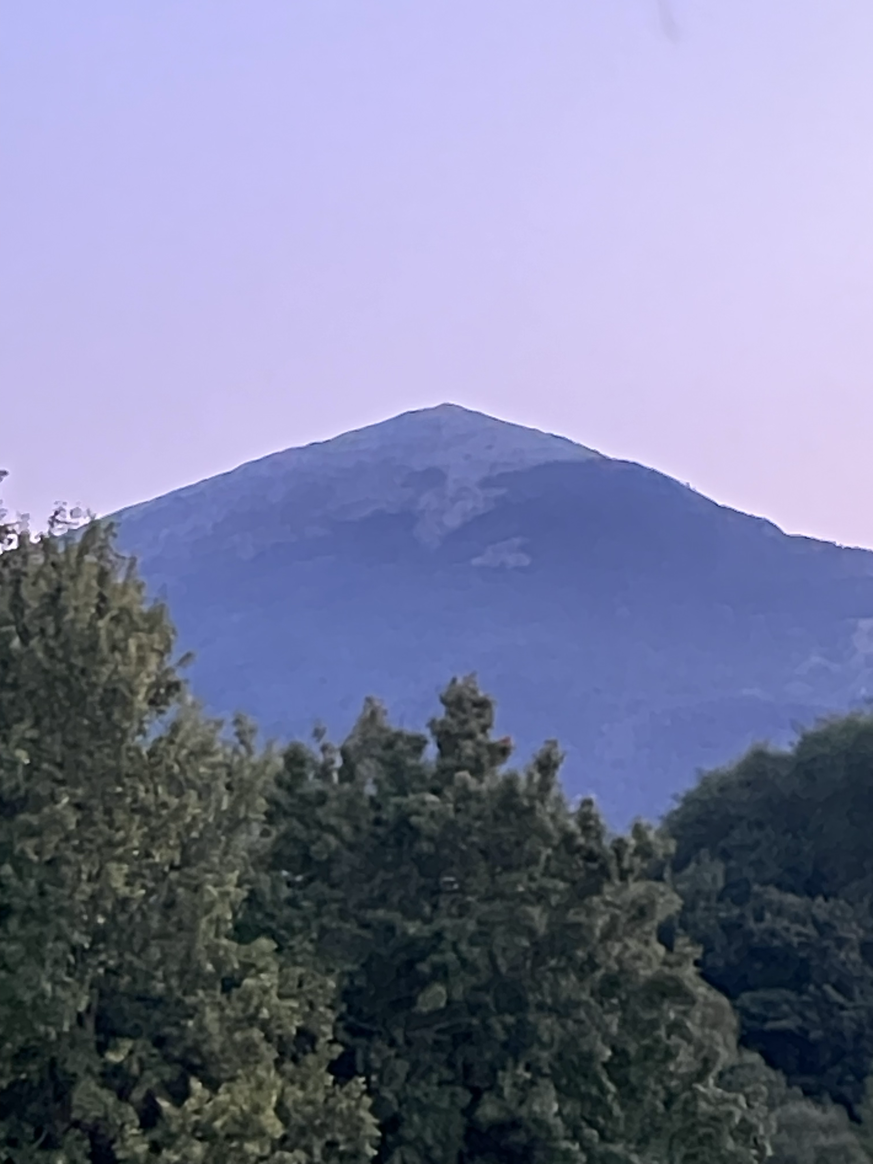 Rtanj Mountain at sunset 