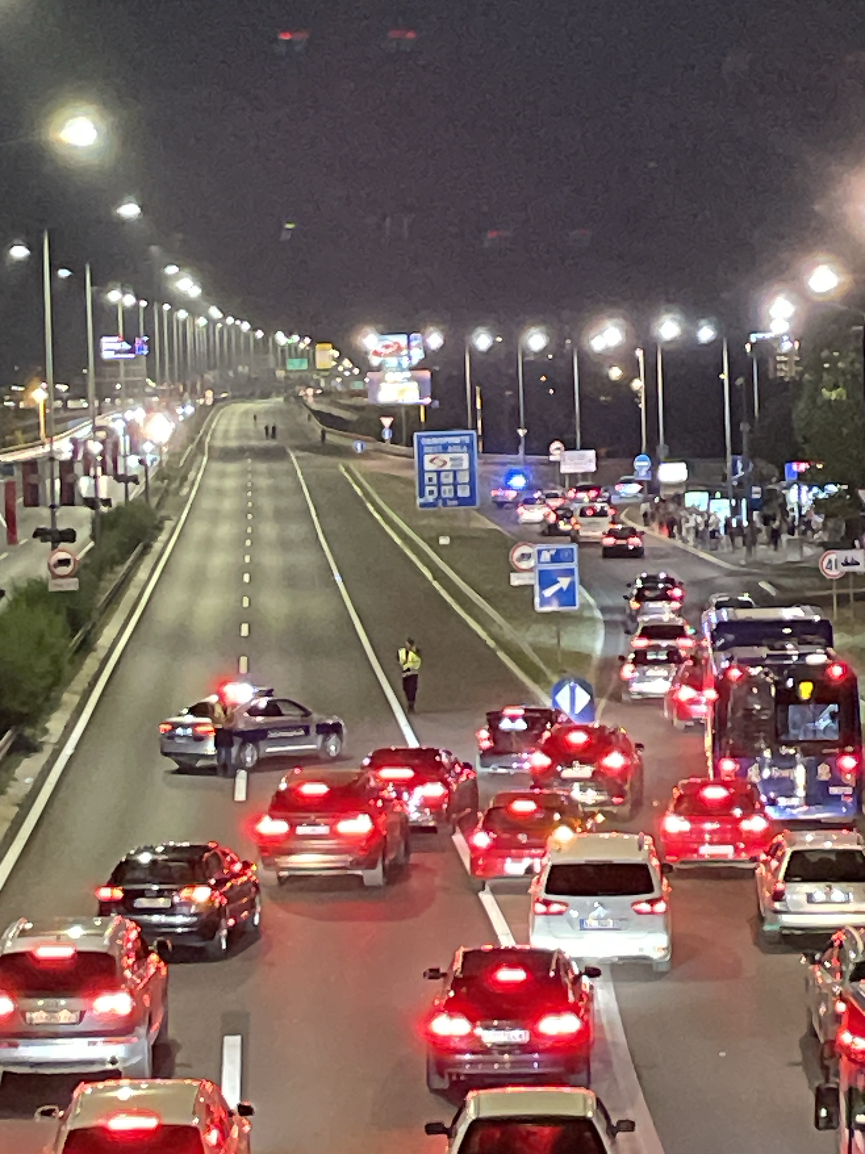 Take left! Protest is going on.